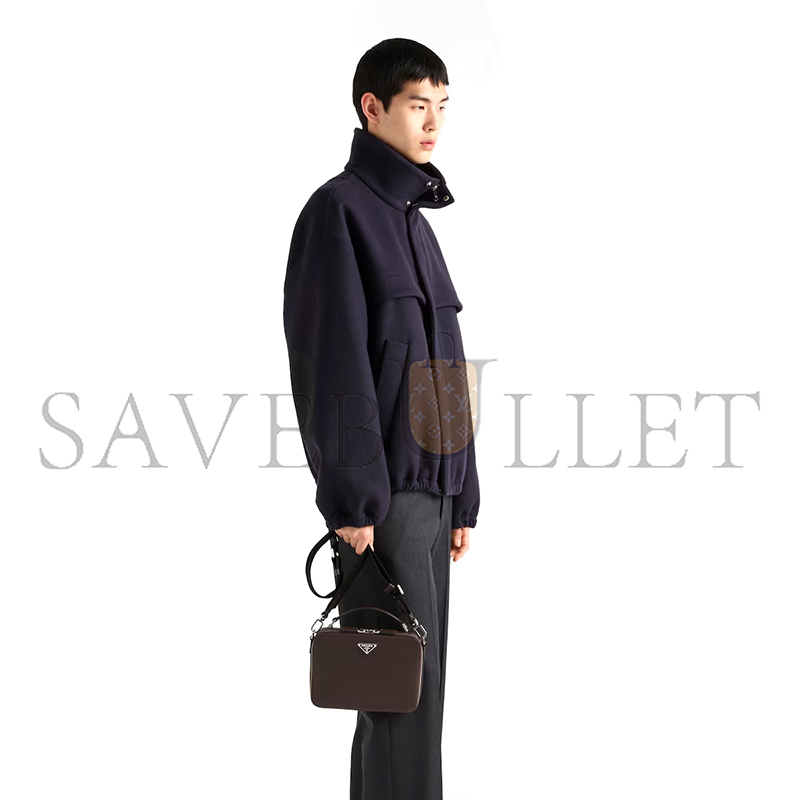 PRADA BRIQUE SAFFIANO LEATHER BAG 2VH069 (22*16*6cm)